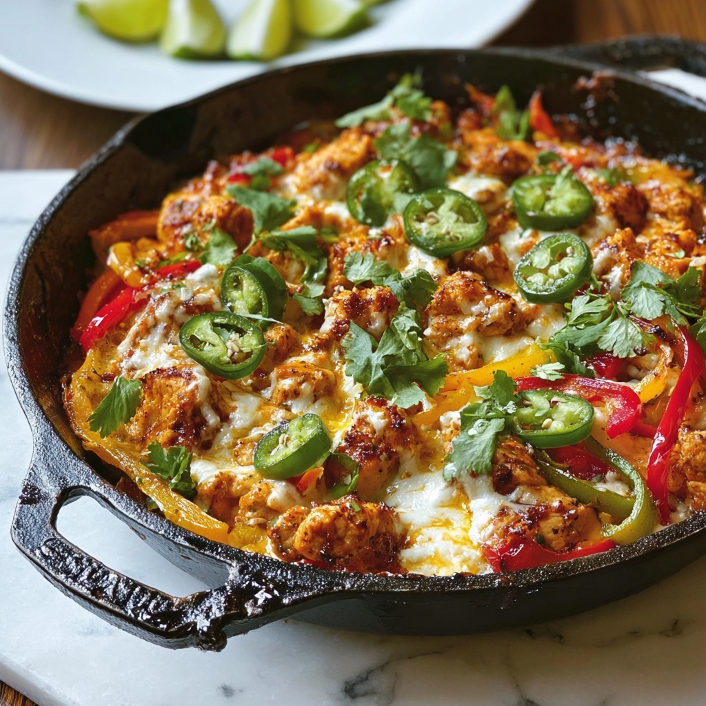 Cheesy Chicken Fajita Casserole Recipe - Recipe Image