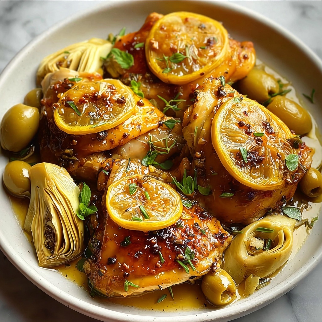 Mediterranean Lemon Chicken with Artichokes & Olives Recipe - Recipe Image
