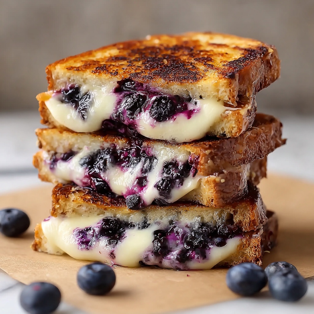 Crispy Blueberry Grilled Cheese Recipe - Recipe Image
