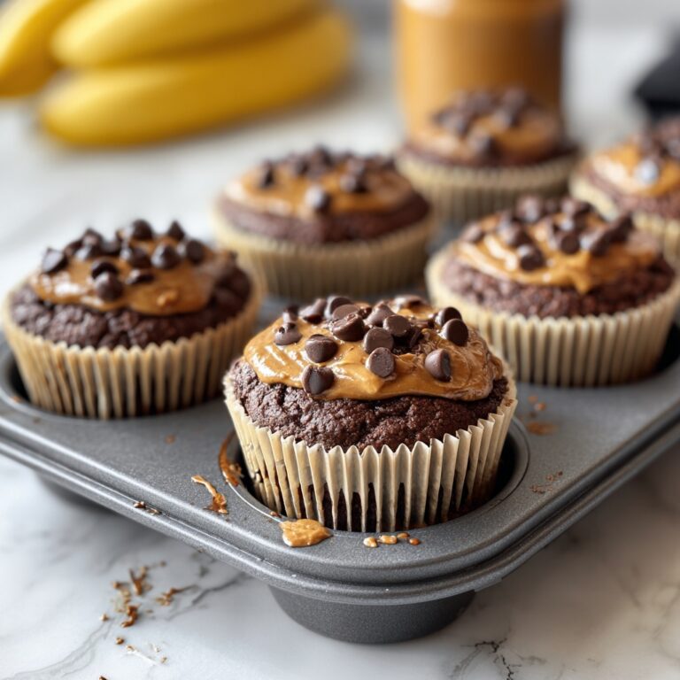Chocolate Peanut Butter Banana Muffins Recipe