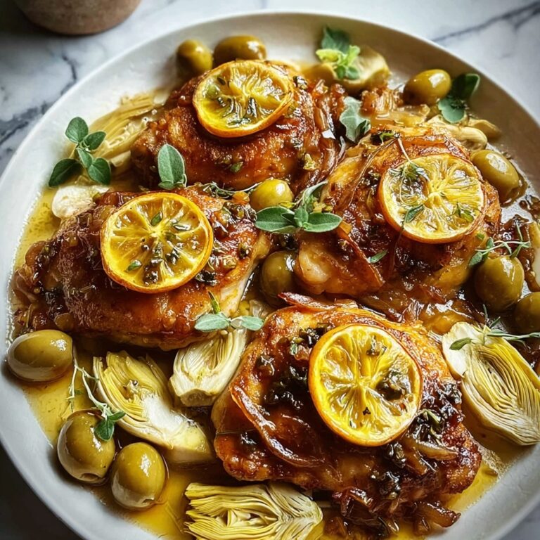 Mediterranean Lemon Chicken with Artichokes & Olives Recipe
